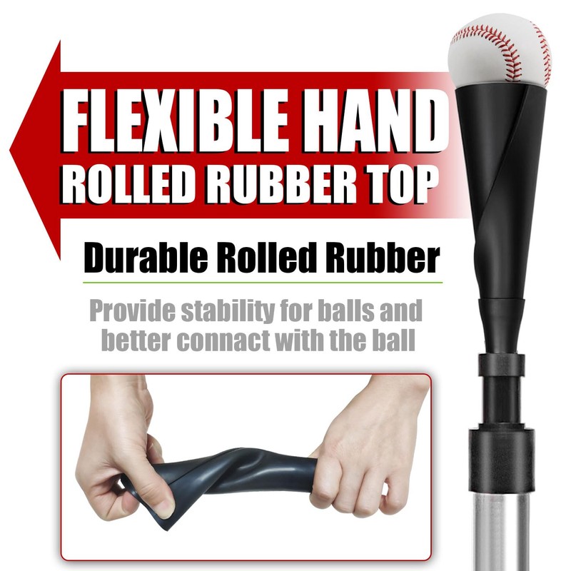LOMGWAYS Baseball/Softball Batting Tee-Adjusts from 23"-36", Premium Portable Baseball tee