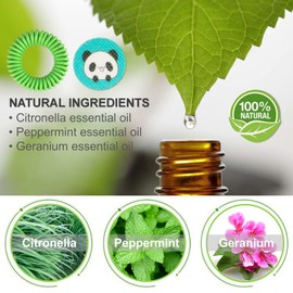 Mosquito Repellent Stickers 240 Pcs Natural Mosquito Patches for Kids and Adults with 5 Pack Individually Wrapped Mosquito Repellent Bracelets for Outdoor Camping Traveling Fishing