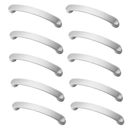 JNRFTY Pack of 10 Furniture Handles, Cabinet Handles, Kitchen Handles, Furniture Drawer Handles for Kitchen Cabinets with Screws, 128 mm Hole Spacing