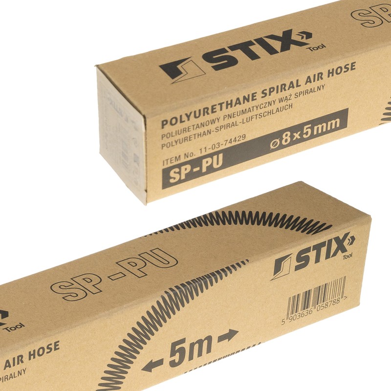 Compressed Air Spiral Hose SP-PU 5 m, Compressed Air Hose