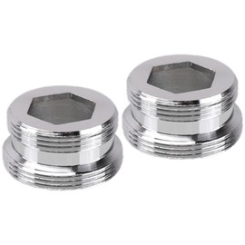 2Pcs Faucet Aerator Adapter Durable Metal Faucet Adaptor Replacement Thread Tap Aerator Connector 22mm to 24mm Metal Adaptor Suitable for Bathroom and Kitchen