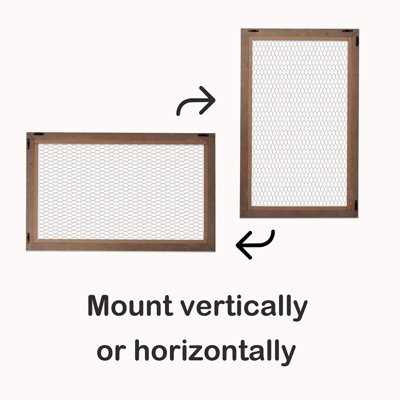 SOFE Chicken Wire Frame Bulletin Boards, Rustic Grid Wall Panels