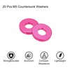 MECCANIXITY 20pcs M5 Flat Washer Aluminum Gasket Anodized Countersunk Washer,Hole