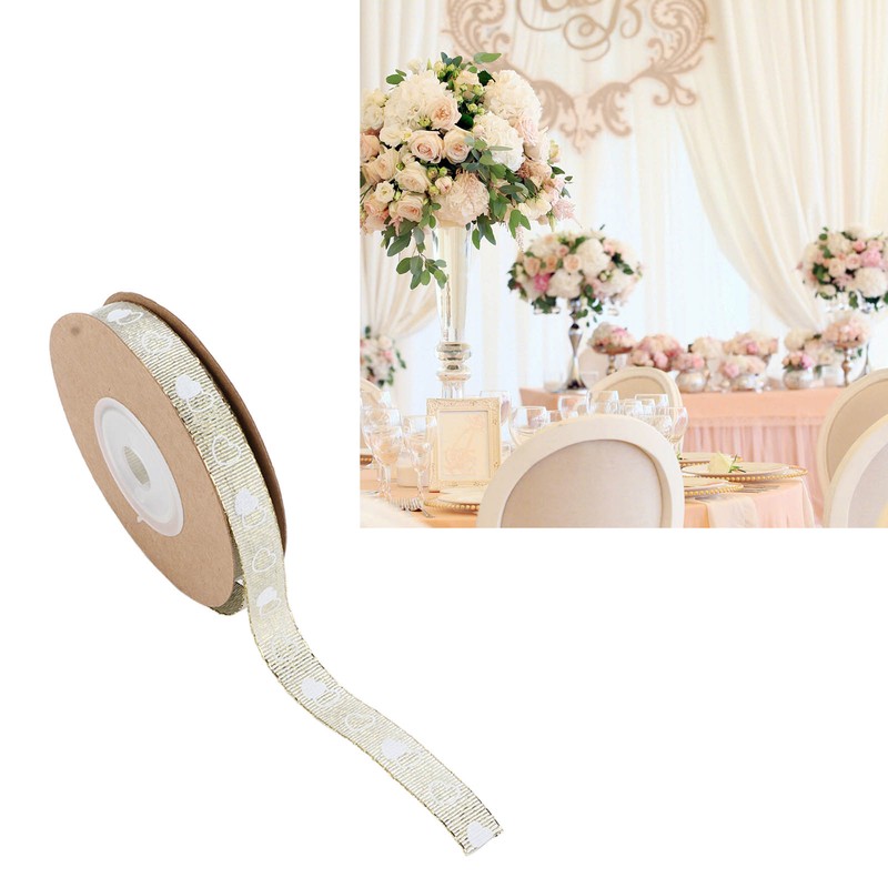 2 Pcs Love Printing Ribbon Washable DIY Crafts Wedding Gift