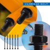 Zonon 12 Sets 1/2 x 10 Inch Black Carriage Bolt