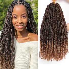 Passion Twist Hair Crochet Braids Hair Synthetic Hair for Braiding Braiding Hair Braids Extensions Fake Hair Extension Braid (50.8 cm (Pack of 8), T27)