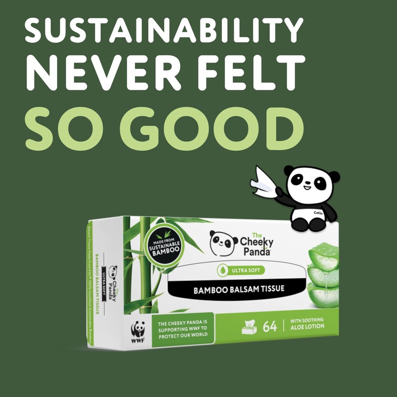 The Cheeky Panda Bamboo Balsam Tissues Box | 64 Facial