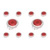 （10PCS RED) 24MM clear Mechanical arcade punk buttons with cherry