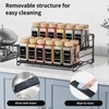 MAYZOLOP 4 Tier Spice Rack, Kitchen Cupboard Organiser, Black Detachable