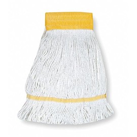 Tough Guy 1TYN6 Wet Mop, Small, White, Looped End