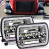 RICOLOGHT Pair 5X7 7x6 LED Headlights Hi Low Beam For