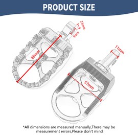 Motorcycle Foot Pegs MX Wide Pegs Floorboards for Dyna Fat Bob Touring Road Glide Road King Street Glide Electra Glide Sportster XL XR 883 Softail Streed Bob Fat Boy Universal (Black)