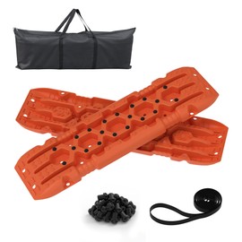 TOWKING Heavy-Duty 41" Nylon Teeth Off-Road Traction Boards with Extra Teeth- Recovery Boards Ultimate for Sand, Mud, and Snow, 2pcs Orange
