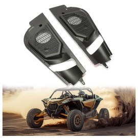 KUAFU 6.5" Door Speaker Pods Assembly Compatible with 2017-2025 Can Am Maverick X3/ X3 Max/Turbo/R Stereo System 6.5 inch Door Speaker Mount Enclosure Panel Black