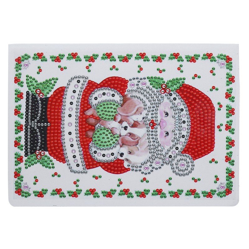 DIY Christmas Santa Claus Pattern Diamond Painting Notebook Kits Decoration