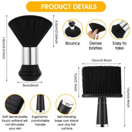 2 Pcs Barber Brush Neck Duster Soft Clipper Brushes For Cleaning Professional Barber Brushes Barber Clipper Brush Barber Accessories Hair Cutting Haircut Brush For Cleaning Hair Around Neckline Ears