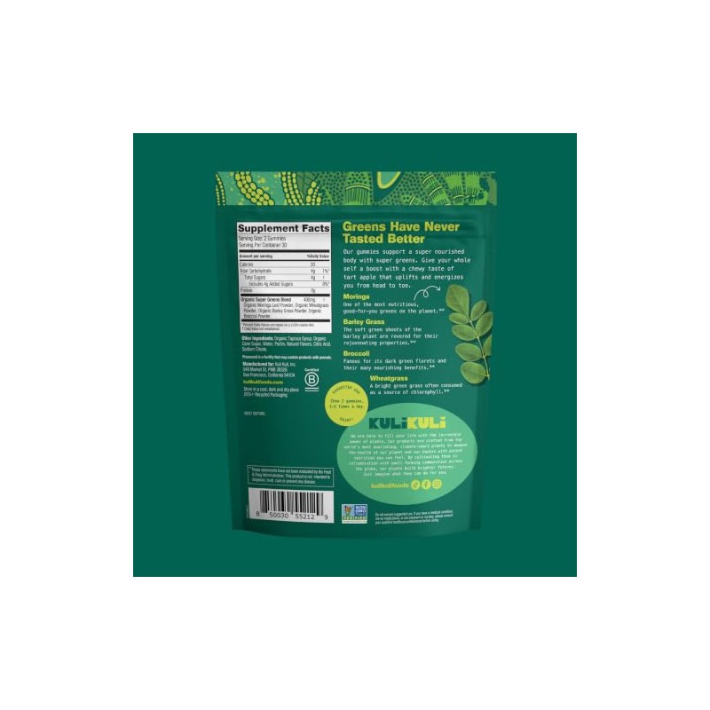 Kuli Kuli- Gomitas Super Energy Suplementos energéticos con moringa, potenciador