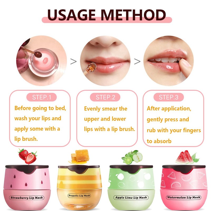 Watermelon Lip Balm Lip Mask, Moisturizing Lip Sleeping Mask, Hydrate