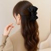 Other black satin ribbon clip pin bun hair pin ribbon clip pin, basic product / 기타 블랙 새틴 리본 집게핀 올림머리 헤어핀 리본집게핀, 기본상품