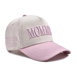 YiCoogius Mommin Trucker Hat for Women Men Vintage Embroidered Mom Baseball Cap Adjustable Canvas Vintage Hat for Casual Wear Pink