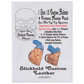 Holster 4 Pattern Master Pack from Slickbald Custom Leather, Small/Medium/Large/Large Revolver