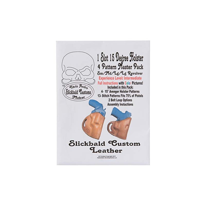 Holster 4 Pattern Master Pack from Slickbald Custom Leather, Small/Medium/Large/Large
