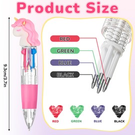 Humyoun 60 Pcs Fun Pens Bulk 4 in 1 Cute Kawaii Mini Ballpoint Ink Pens Multicolor in One Fun Gifts for Birthday End of Year Prizes (Cute Style)