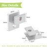 UFURMATE h-Shape Glass Clamp - 8 Pcs Silver Aluminum Clips