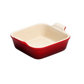 Le Creuset Heritage Square Stoneware Dish, 5-Inch, Cerise