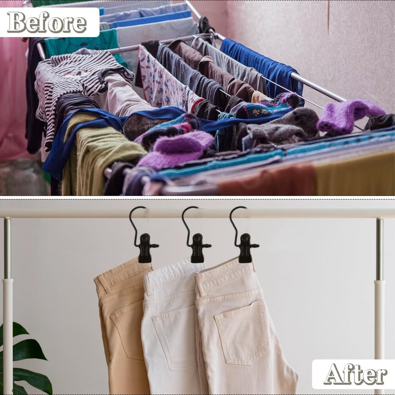 20 Pcs Portable Laundry Hooks Clip,Stainless Steel Laundry Hooks Clips,Laundry