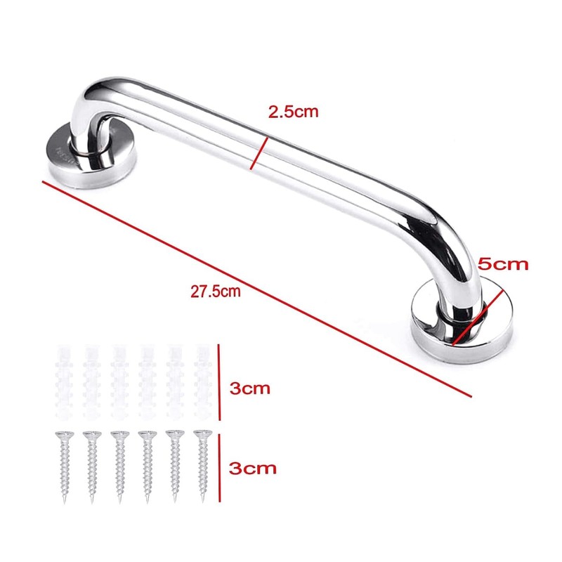 JZK Bathroom Safety Railing Grab Bar for Elderly, Shower Handrail