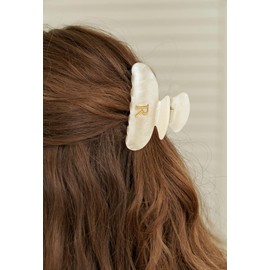 LILIE&WHITE Pinzas para El Cabello con Letras Acrílicas para Mujer, Elegantes Pinzas para El Cabello con Monograma R, Pinzas para El Cabello con Alfabeto, Pinzas para El Cabello con Purpurina A La Mod