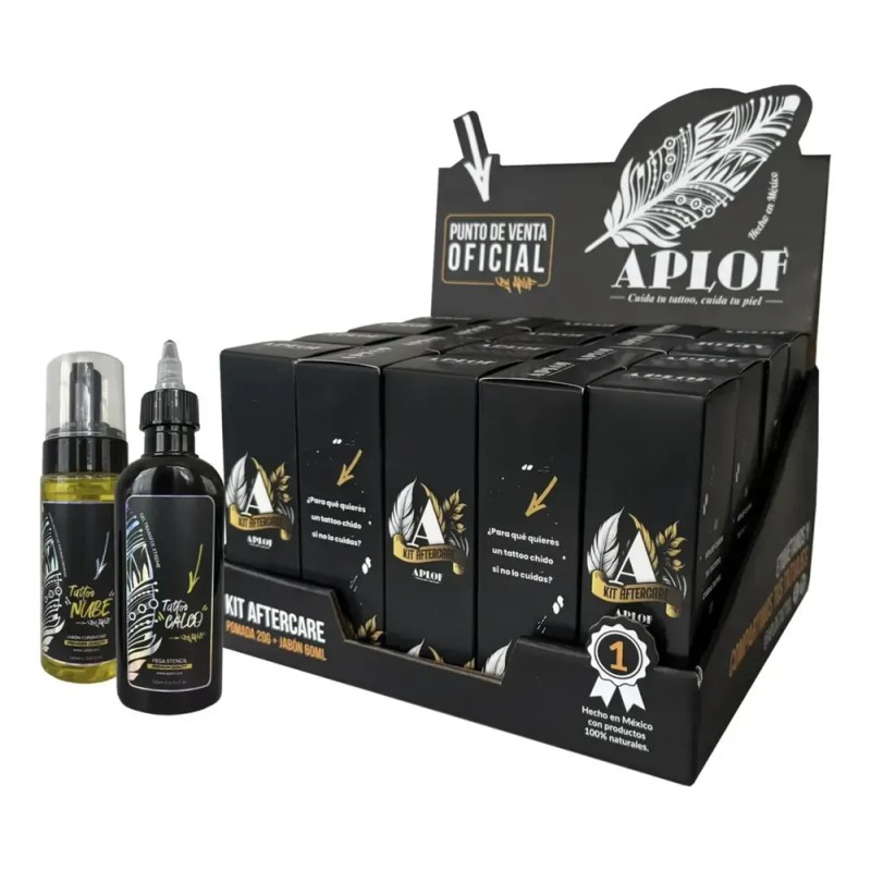 Kit Aplof Tatuadores Aftercare Natural Crema Tatuaje Ink