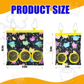 2 Pcs Rabbit Hay Feeder Bag, Hanging Hay Feeder for Small Pets - Guinea Pigs, Rabbits, Chinchillas, Hamsters - Washable Bunny Hay Bag with 2&3-Hole Design (Elephant)