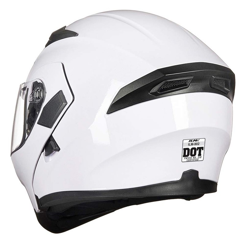 ILM Motorcycle Dual Visor Flip up Modular Full Face Helmet
