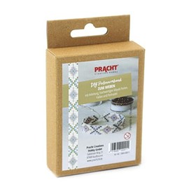 Pracht Creatives Hobby 5884-00011 DIY Craft Kit for Making a Bead Bracelet, with White and Colourful Miyuki Beads, Total Size Approx. 17 x 1.4 cm