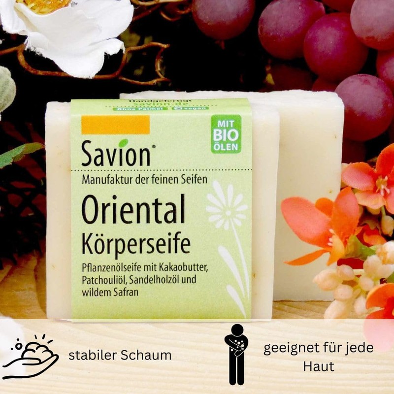 Savion Orientel Body Soap with Vegetable Oil, Vegan, Palm Oil-Free,