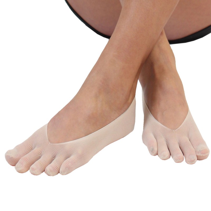 TOETOE - Women Legwear Soft Nylon Foot Cover Seamless Plain