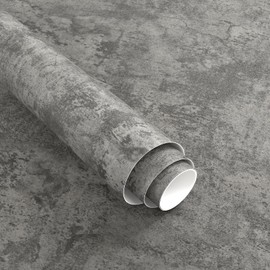 Magielif 36"x197" Extra Wide Grey Concrete Wallpaper Peel and Stick 3D Vinyl Wrap Faux Gray Concrete Contact Paper Matte Textured Waterproof Gray Cement Retro Sticker for Kitchen Bedroom Bathroom