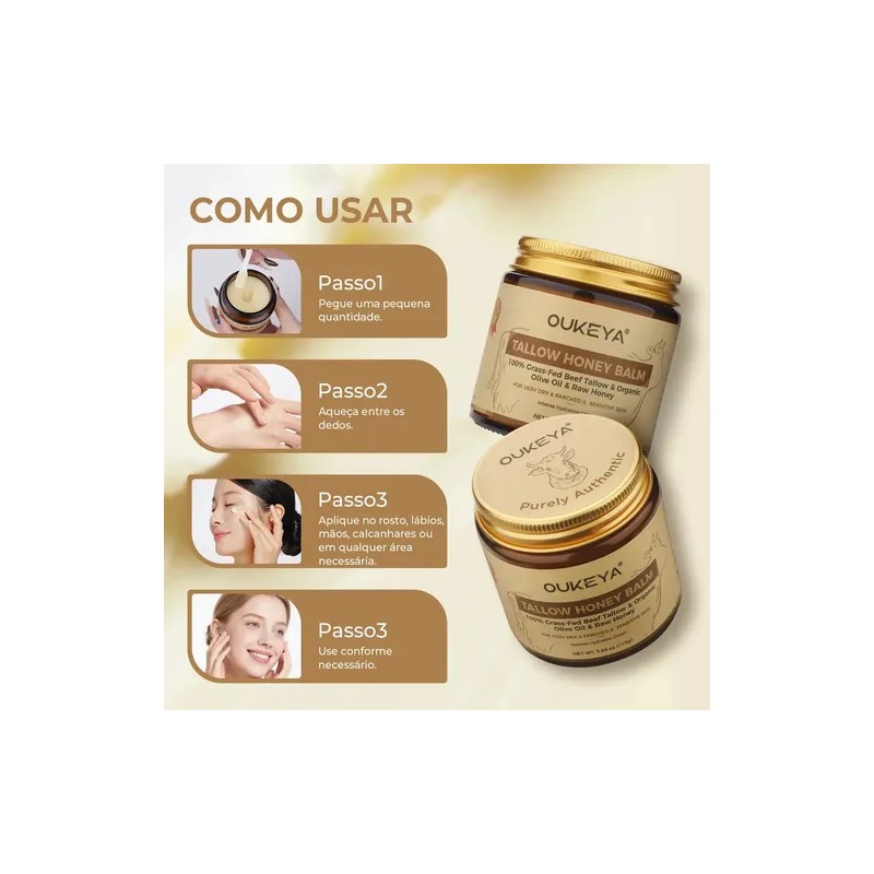 Crema Facial y Corporal Oukeya con Sebo Bovino y Miel