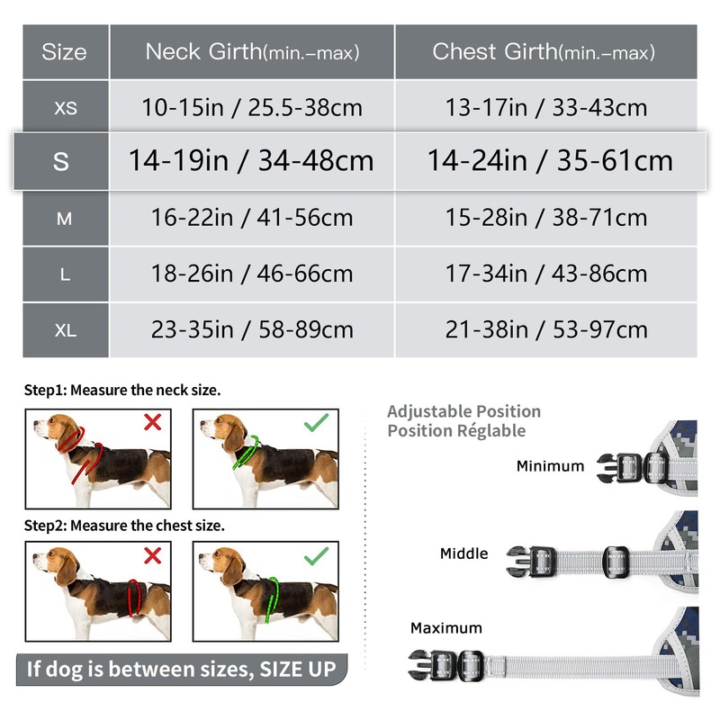 HEELE Dog Harness for Small Medium Large Dogs No Pull