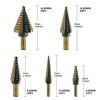 GMTOOLS Step Drill Bit Set - Black and Gold, 6