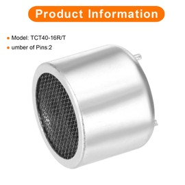 MECCANIXITY 20 Pcs Ultrasonic Module Distance Sensor TCT40-16R/T High Precision Distance Measuring Transducer Ultrasonic Ranging Sensor, Silver