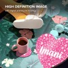 1 x Heart Coaster - Name Imani Pink Hearts Love