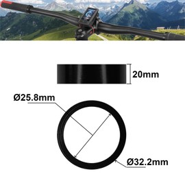 cyclingcolors Bicycle Ahead Stem Spacer Distance Rings Aluminium MTB Road Bike Spacers Headset Handlebar Headset Spacer Silver 1 Inch 20 mm