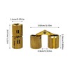 10Pcs Brass Barrel Hinges, Invisible Cabinet Furniture Hinges with 180