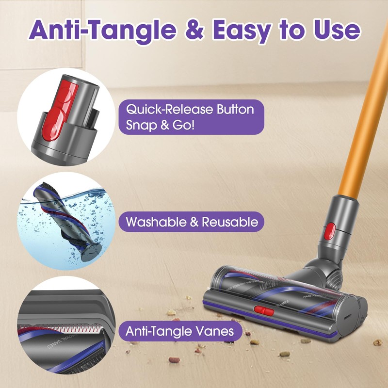 V11 High Torque Brush Head Replacement Compatible with Dyson V7