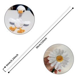 Cuttte Pipe Cleaners Craft Supplies - 100pcs White Pipe Cleaners Craft Kids DIY Art Supplies, Pipe Cleaner Chenille Stems, White Pipe Cleaners Bulk (6 mm x 12 inch)