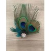 Aliotech Beautiful Butterfly Peacock Feather Hair Clip Pins with Rhinestones,Feather