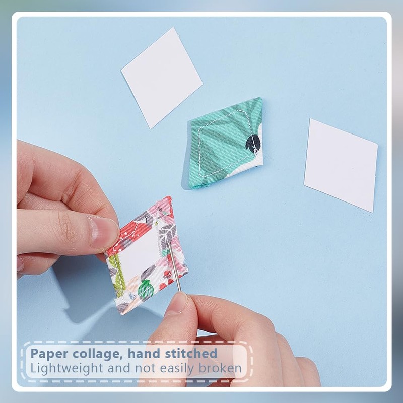 GOMAKERER Approx. 200 Pieces Rhombus English Paper Piecing EPP Set